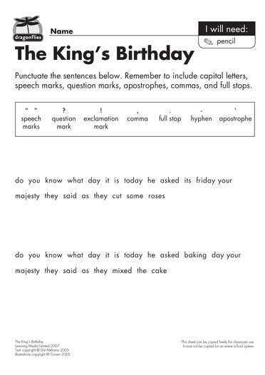 The King's Birthday Writing Prompts (teacher made) - Twinkl